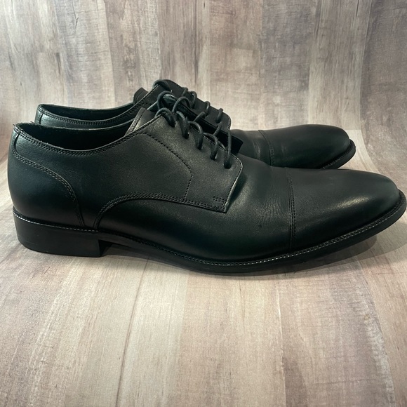 Cole Haan Black Leather Benton Cap Toe Oxford II Dress Shoes C24121 sz: US 11 M - Picture 5 of 13